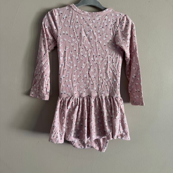 Posh Peanut Bamboo Maevis Pink Floral Long Sleeve Bodysuit Dress 18-24M Baby - Picture 5 of 5